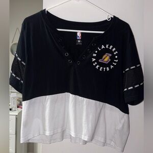NBA Black and White Lakers Kids Shirt